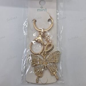 Mint Gold/Diamond Butterfly Purse/Key Holder CH203